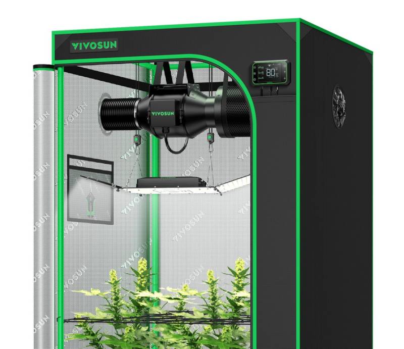 VIVOSUN Gewächshaus VIVOSUN Smart Growbox Komplettset, BxTxH: 80 x 80 x 160 cm, Komplettset inkl. Beleuchtung, Belüftung und Steuerung, 150W LED-Lampe, G4-Abluftsystem und E42A Smart-Controller VIVOSUN Gewächshaus VIVOSUN Smart Growbox Komplettset, BxTxH: 80 x 80 x 160 cm, Komplettset inkl. Beleuchtung, Belüftung und Steuerung, 150W LED-Lampe, G4-Abluftsystem und E42A Smart-Controller von VIVOSUN