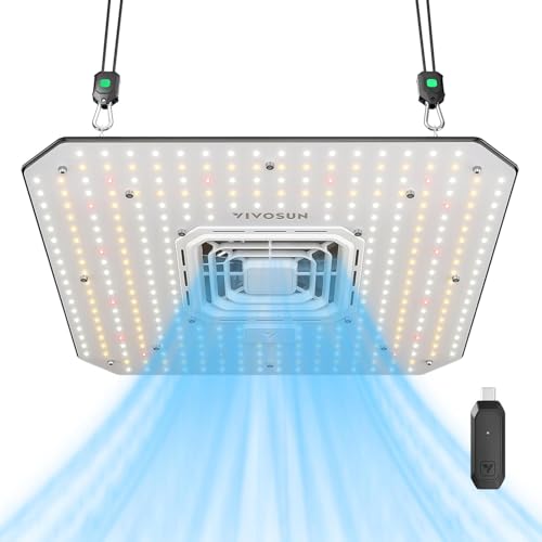 VIVOSUN AeroLight A100SE, LED Grow Lampe 100W mit Integriertem Zirkulationsventilator & GrowHub Controller E25, Pflanzenlampe Kompatibel mit App & GrowHub Controller E42A für 60x60cm Growzelt von VIVOSUN