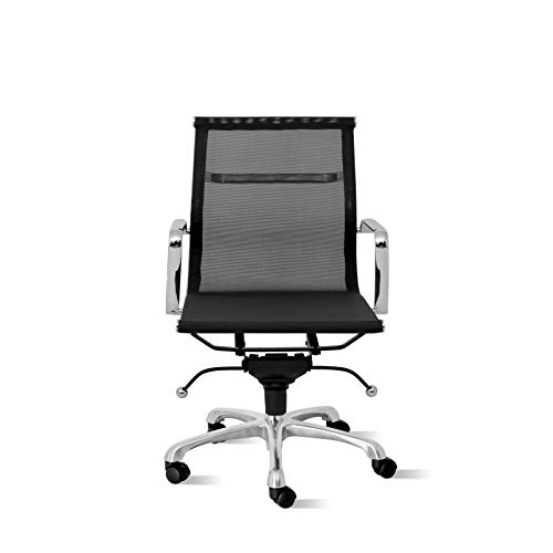 VIWIX Capri bürostuhl, Metall Polyvinylchlorid mesh, Schwarz, Tamaño único von VIWIX