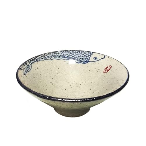VIXDA 70 ml Vintage handbemalte japanische Fisch-Keramik-Tassen, Teetassen-Set, Teegeschirr, Hut, scharfe Schüssel für Teezeremonie, Teetassen von VIXDA