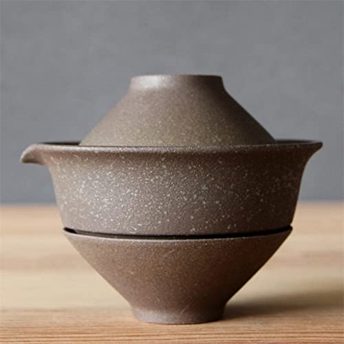 VIXDA Japanische Keramik Teetasse Teeservice Tragbare Reise Teegeschirr Kung Fu 1 Topf + 2 Tassen Home Office Wasserbecher Vintage Gaiwan Drinkware von VIXDA