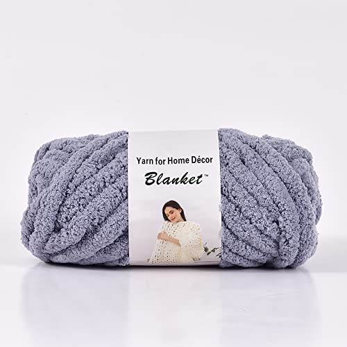 VIYEAR Chenille Chunky Yarn Bulky Big Roving für Handmade Knitted Sofa Bed Wurf Decken Dunkelgrau 3.5KG von VIYEAR