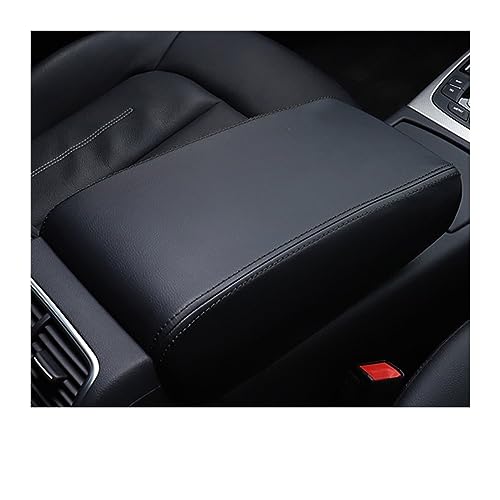 VIYOLI Auto Armlehnenbox Für A-UDI A6 C7 2011 2012 2013 2014 2015 2016 2017 2018 Auto Armlehne Box Schutz Abdeckung Leder Kissen Innen Zubehör Auto Mittelarmlehne (Color : Schwarz) von VIYOLI