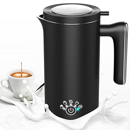 VIYSPNV 5 in 1 Milchaufschäumer Elektrisch 500 ML Edelstahl Milchschäumer Milk Frother mit 600W Stumm Antihaftbeschichtung für Milchschaum Heiss Kalt Heiße Schokolade Kaffee Cappuccino usw von VIYSPNV