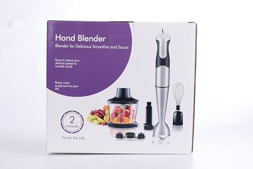VIYSPNV 6-in-1-Stabmixer-Set, 1200-W-Edelstahl-Stabmixer mit Schneebesen, Zerkleinerer und Messbecher für Babynahrung, Suppen, Shakes von VIYSPNV