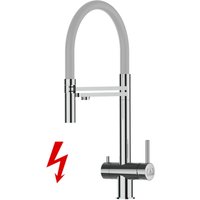 NIEDERDRUCK 3 Wege Edelstahl Massiv Küchenarmatur Spültischmischer, mit 360° schwenkbarem Grau Auslauf und 2 strahl Handbrause - Hochglanz NIEDERDRUCK 3 Wege Edelstahl Massiv Küchenarmatur Spültischmischer, mit 360° schwenkbarem Grau Auslauf und 2 strahl Handbrause - Hochglanz von VIZIO