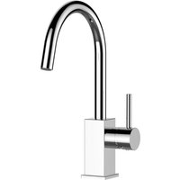 Wasserhahn Kueche Spueltischarmatur Verchromt Kuechenarmatur mit 360 schwenkbarem u Auslauf - Quadratischer Design von VIZIO