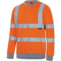 Vizwell - Herren Warnschutz Sweatshirt VWFC120 Gr. m orange von VIZWELL