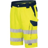 Vizwell Herren Warnschutz-Kontrast-Short VWTC114 Gr. 42 gelb/marine von VIZWELL