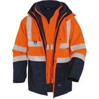 Vizwell - Warnschutz Parka 5 in 1, VWJK44 Gr. 2XL orange/marine Vizwell - Warnschutz Parka 5 in 1, VWJK44 Gr. 2XL orange/marine von VIZWELL