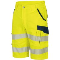 Vizwell - Warnschutz-Shorts Flex-HiVis VWT192 Gr. 68 leuchtgelb/marine von VIZWELL