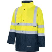 Warnschutz Parka 5 in 1, VWJK44 Gr. xl gelb/marine - Vizwell von VIZWELL