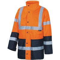 Warnschutz Regenjacke atmungsaktiv VW61 Gr. l orange - Vizwell von VIZWELL