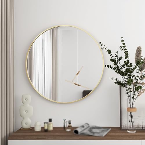 VJDKGUIDC Runder Wandspiegel, Badezimmerspiegel, Moderner Design Deko-Wandspiegel, Wandspiegel Großer Badezimmerspiegel, Dekospiegel für Schlafzimmer, Eingangsbereich, Wohnzimmer, Flur VJDKGUIDC Runder Wandspiegel, Badezimmerspiegel, Moderner Design Deko-Wandspiegel, Wandspiegel Großer Badezimmerspiegel, Dekospiegel für Schlafzimmer, Eingangsbereich, Wohnzimmer, Flur von VJDKGUIDC