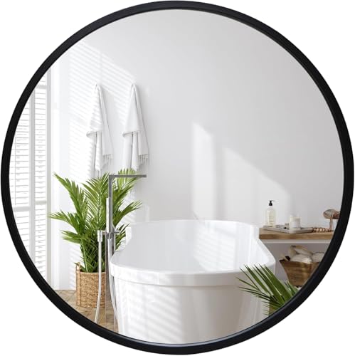VJDKGUIDC Runder Wandspiegel, Badezimmerspiegel, Moderner Design Deko-Wandspiegel, Wandspiegel Großer Badezimmerspiegel, Dekospiegel für Schlafzimmer, Eingangsbereich, Wohnzimmer, Flur VJDKGUIDC Runder Wandspiegel, Badezimmerspiegel, Moderner Design Deko-Wandspiegel, Wandspiegel Großer Badezimmerspiegel, Dekospiegel für Schlafzimmer, Eingangsbereich, Wohnzimmer, Flur von VJDKGUIDC