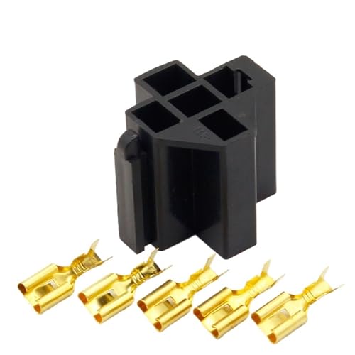1 stücke 1Set Auto Auto Fahrzeug 5 Pin Relais Sockel Halter mit 5 Stücke 6,3mm Kupfer Terminal von VJEHSKUM