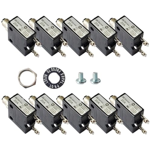 10 PCS 98 Serie 20A Manueller Reset Thermischer Überlastschutzschalter 3A-50A gerader Stift Schraubstift Mini-Leistungsschalter(50A) von VJEHSKUM