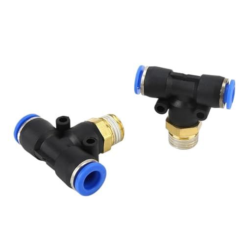 20 stücke PB M5 1/8 "1/4" 3/8 "1/2" BSPT Männlich x Fit 8/6/4/12/10mm OD Rohr Pneumatische T 3 Möglichkeiten Push-In Stecker Quick Release Air Fitting(PB 4-M5x0.8) von VJEHSKUM