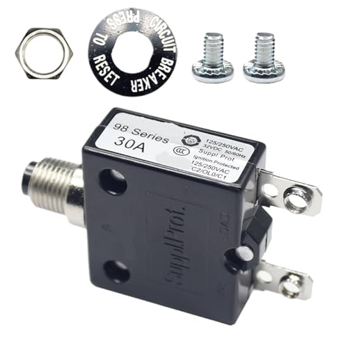 98 5A 6A 8A 10A 12A 15A 20A 25A 28A 30A Leistungsschalter des Mikro-Thermoschutzes mit Schraubanschluss(20A) von VJEHSKUM