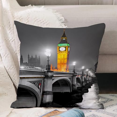 VJIZLOQB Kissenbezug 30x30cm Dekokissen Polyester Sofakissen,Kissenbezüge,für Sofa Schlafzimmer Wohnzimmer Outdoor Kissenhülle,London, Big Ben und Westminster Bridge ich VJIZLOQB Kissenbezug 30x30cm Dekokissen Polyester Sofakissen,Kissenbezüge,für Sofa Schlafzimmer Wohnzimmer Outdoor Kissenhülle,London, Big Ben und Westminster Bridge ich von VJIZLOQB