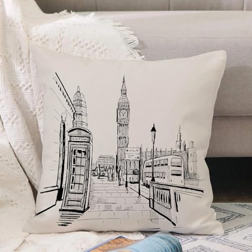 VJIZLOQB Kissenbezug 30x30cm Dekokissen Polyester Sofakissen,Kissenbezüge,für Sofa Schlafzimmer Wohnzimmer Outdoor Kissenhülle,Modern, London City mit Big Ben Monument Szene im Sketch-Stil britisch VJIZLOQB Kissenbezug 30x30cm Dekokissen Polyester Sofakissen,Kissenbezüge,für Sofa Schlafzimmer Wohnzimmer Outdoor Kissenhülle,Modern, London City mit Big Ben Monument Szene im Sketch-Stil britisch von VJIZLOQB
