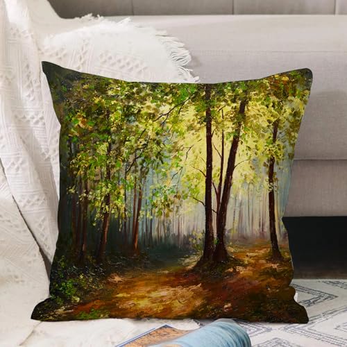 VJIZLOQB Kissenbezug 30x30cm Dekokissen Polyester Sofakissen,Kissenbezüge,für Sofa Schlafzimmer Wohnzimmer Outdoor Kissenhülle,Natur, Wald Baum in Erde Farbe Effekte Frühling Wald Werke gemalt d VJIZLOQB Kissenbezug 30x30cm Dekokissen Polyester Sofakissen,Kissenbezüge,für Sofa Schlafzimmer Wohnzimmer Outdoor Kissenhülle,Natur, Wald Baum in Erde Farbe Effekte Frühling Wald Werke gemalt d von VJIZLOQB