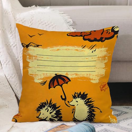 VJIZLOQB Kissenbezug 30x30cm Dekokissen Polyester Sofakissen,Kissenbezüge,für Sofa Schlafzimmer Wohnzimmer Outdoor Kissenhülle,Notizbuch-Cover-Design mit Zwei Igeln im Herbst-Vektor VJIZLOQB Kissenbezug 30x30cm Dekokissen Polyester Sofakissen,Kissenbezüge,für Sofa Schlafzimmer Wohnzimmer Outdoor Kissenhülle,Notizbuch-Cover-Design mit Zwei Igeln im Herbst-Vektor von VJIZLOQB