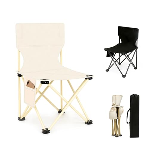 VJKAKZZPY Camping Angeln Klappstuhl for entspannende touristische Reisemöbel Picknick Strand Longue Stuhl Faltbare Stühle (Size : Black Chair 2pcs) von VJKAKZZPY