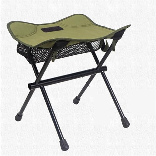 VJKAKZZPY Outdoor Folding Camping Hocker Tragbare Mond Stuhl Ultraleicht Aluminium Legierung Camping Strand Stuhl Maza Angeln Hocker (Size : ArmyGreen) von VJKAKZZPY