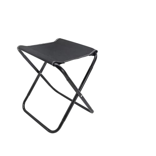 VJKAKZZPY Outdoor Stuhl Camping Tragbare Falten Aluminium Faltbare Angeln Stuhl Hocker Klapp Kleinen Hocker Picknick Camping Hocker (Size : Black B) von VJKAKZZPY