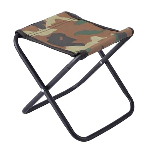 VJKAKZZPY Tragbarer Outdoor-Klappstuhl mit Kühltasche – perfekt for Wandern, Camping, Angeln und Grillen (Size : Camouflage Style C) von VJKAKZZPY