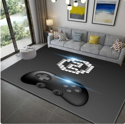 VJKFSWG Teppich, 3D-Druck, Gamer-Controller-Muster, Wohnzimmerteppiche, rutschfest, für den Eingangsbereich, Fußmatte, Küche, Bodenmatte, 80 x 120 cm von VJKFSWG
