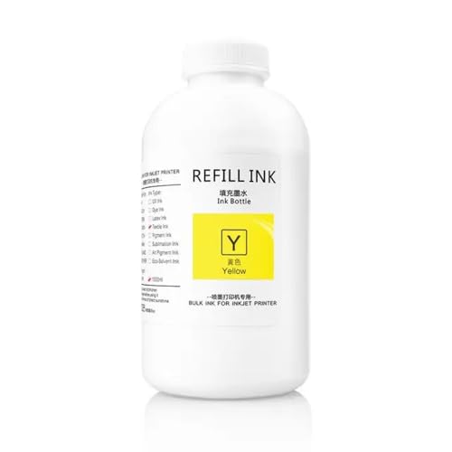 VJSLWPIB Sublimation Ink Nachfüllung 1000 ml kompatibel mit SG400 SG500 SG800 SG1000 GC41 GC31 GC51 SG2100 SG2200 SG3100 SG3200 SG7100(Y 1000ML) von VJSLWPIB