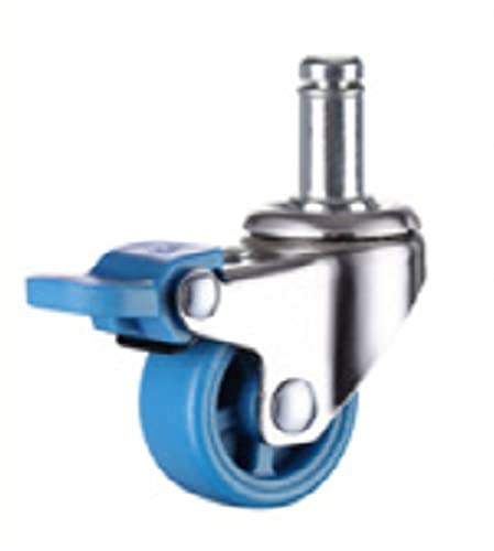 1/4PCS 360 Grad Swivel Casters Rad Gummi Rollen Blau Keine Lärm Räder(B1244,4PCS 1.5 Inch) von VJYVRXLB