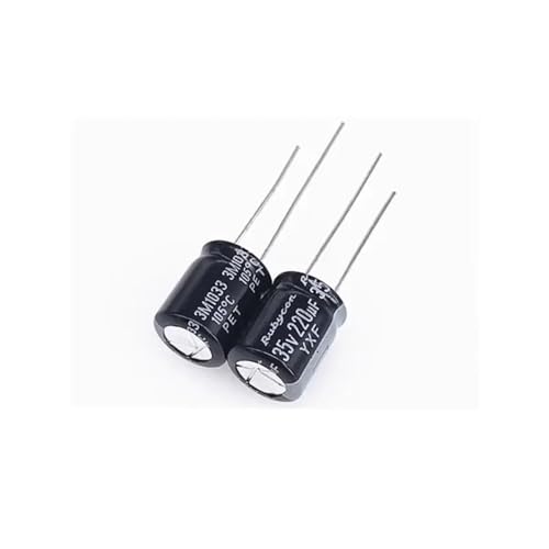 10 Stück/100 Stück 35 V 220 uF 10 x 12,5 mm Hochfrequenz- und langlebige Aluminium-Elektrolytkondensatoren(100Pcs) von VJYVRXLB