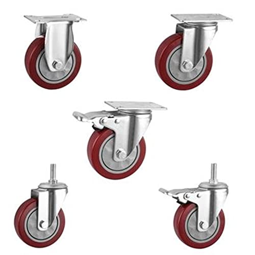 4PCS 5 Zoll Möbel Rollen Räder Einachsige Rollen Swivel Caster Räder Roller Rad(4pcs) von VJYVRXLB