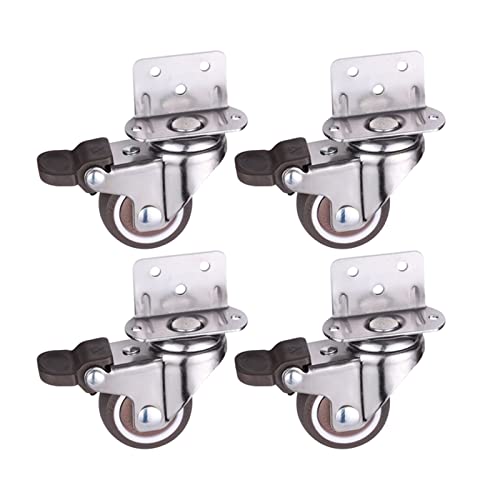 4Pcs Möbel Rollen Räder Stumm Weiche Gummi Swivel Caster for Rollen Haushalts Zubehör(C,1.5 Inch) von VJYVRXLB