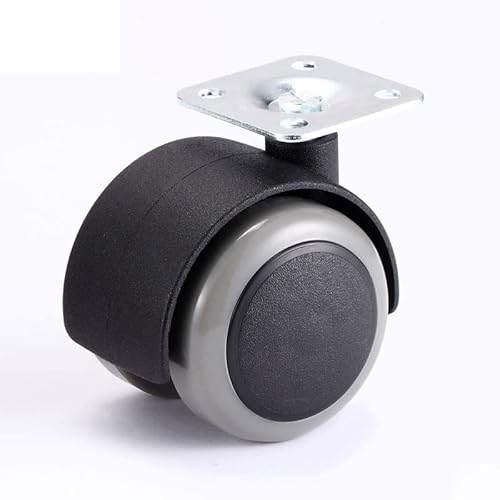 4Pcs Universal Möbel Rad 50mm Caster 2 Zoll Heavy Duty 360 Drehbare Stumm Swivel Castor(Plate without Brake) von VJYVRXLB