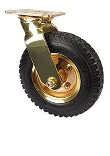 8 Zoll Gold Caster Aufblasbares Gummirad Universal Heavy 1Pcs(8-inch-C-active) von VJYVRXLB