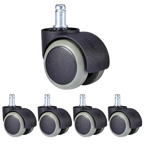 Bürostuhl Rad Caster 2 Zoll Stumm Swivel Castor Möbel Ersatz Räder Roller Gummi(1 x Click-in) von VJYVRXLB