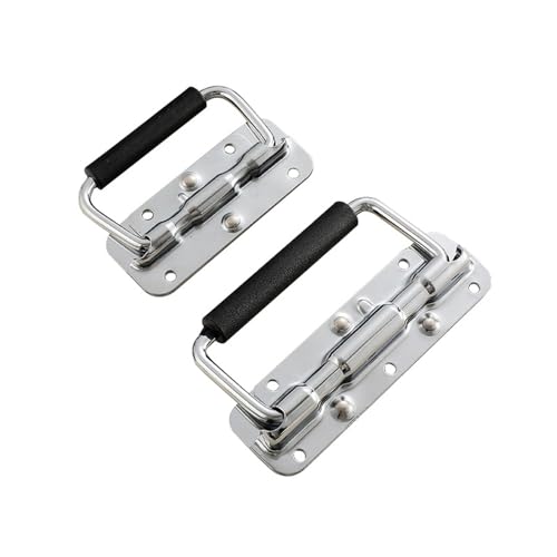 Heavy Duty Flight Case Hardware Oberflächenmontierter Griff Tragegriffe mit eingebautem Rebound 1St(Stainless Steel) von VJYVRXLB