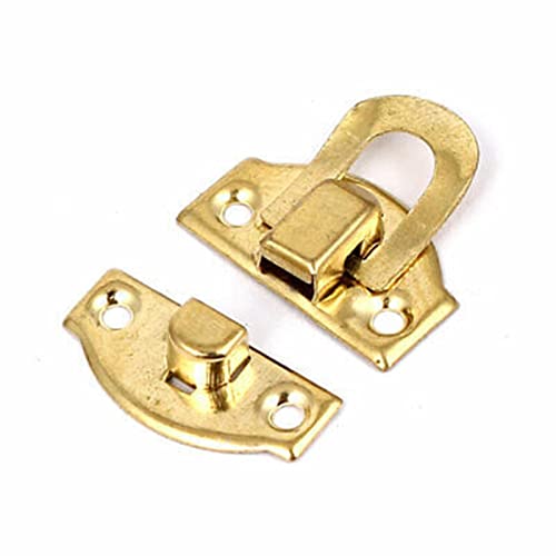 sourcing map 50Stk. Koffer Koffer Truhe Box Dekoratives Schloss Haspe Metall Knebelverschluss Goldton von VJYVRXLB