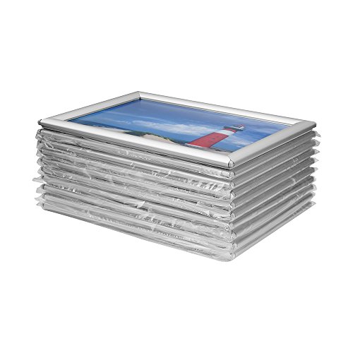 VKF Renzel GmbH Vorteilspack 10 x Bilderrahmen Klapprahmen Plakatrahmen aus Aluminium/Kunststoff im Set - DIN A4 - Geschenkidee für Familien - Fanposter von VKF Renzel