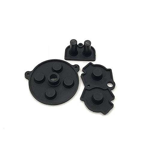 VKMKV Bunte leitfähige Gummitasten AB D-Pad for Gameboy Advance GBA Silikon Start Select Keypad (Color : Black New) von VKMKV