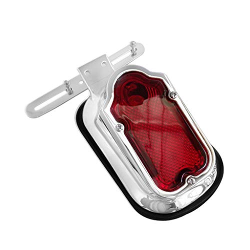 VKMKV Kunststoff Motorrad 12V Tombstone Rücklicht Rotes Signal for Harley FLH Chopper von VKMKV