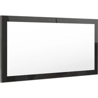 Wandspiegel Rechteckiger Spiegel Lima V2 110 cm für Flur Garderobe Wohnzimmer - Schwarz Hochglanz - Schwarz Hochglanz - Vladon von VLADON