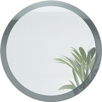 Spiegel rund Wandspiegel Globe 80 cm mit MDF-Rahmen, für Flur & Wohnzimmer - Grau Hochglanz - Grau Hochglanz - Vladon von VLADON