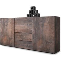 Sideboard Kommode Anrichte Massa in Stahlfarbe antik - - Vladon von VLADON