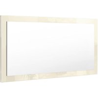 Vladon Wandspiegel Rechteckiger Spiegel Lima V2 110 cm für Flur Garderobe Wohnzimmer - Creme Hochglanz - Creme Hochglanz von VLADON
