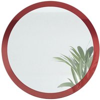 Spiegel rund Wandspiegel Globe 80 cm mit MDF-Rahmen, für Flur & Wohnzimmer - Bordeaux Hochglanz - Bordeaux Hochglanz - Vladon von VLADON